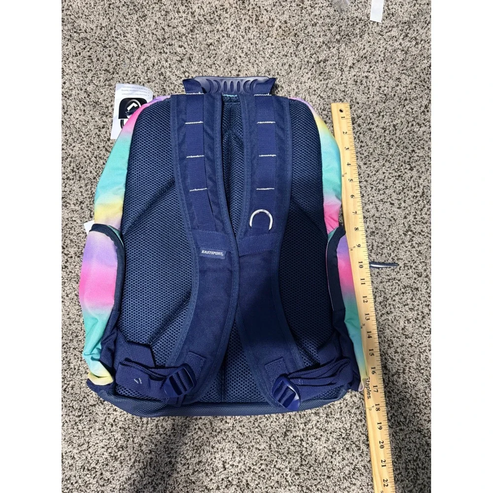 Eastsport Velocity Backpack Kids 18 Inch Rainbow Ombre New Expandable Navy Blue
